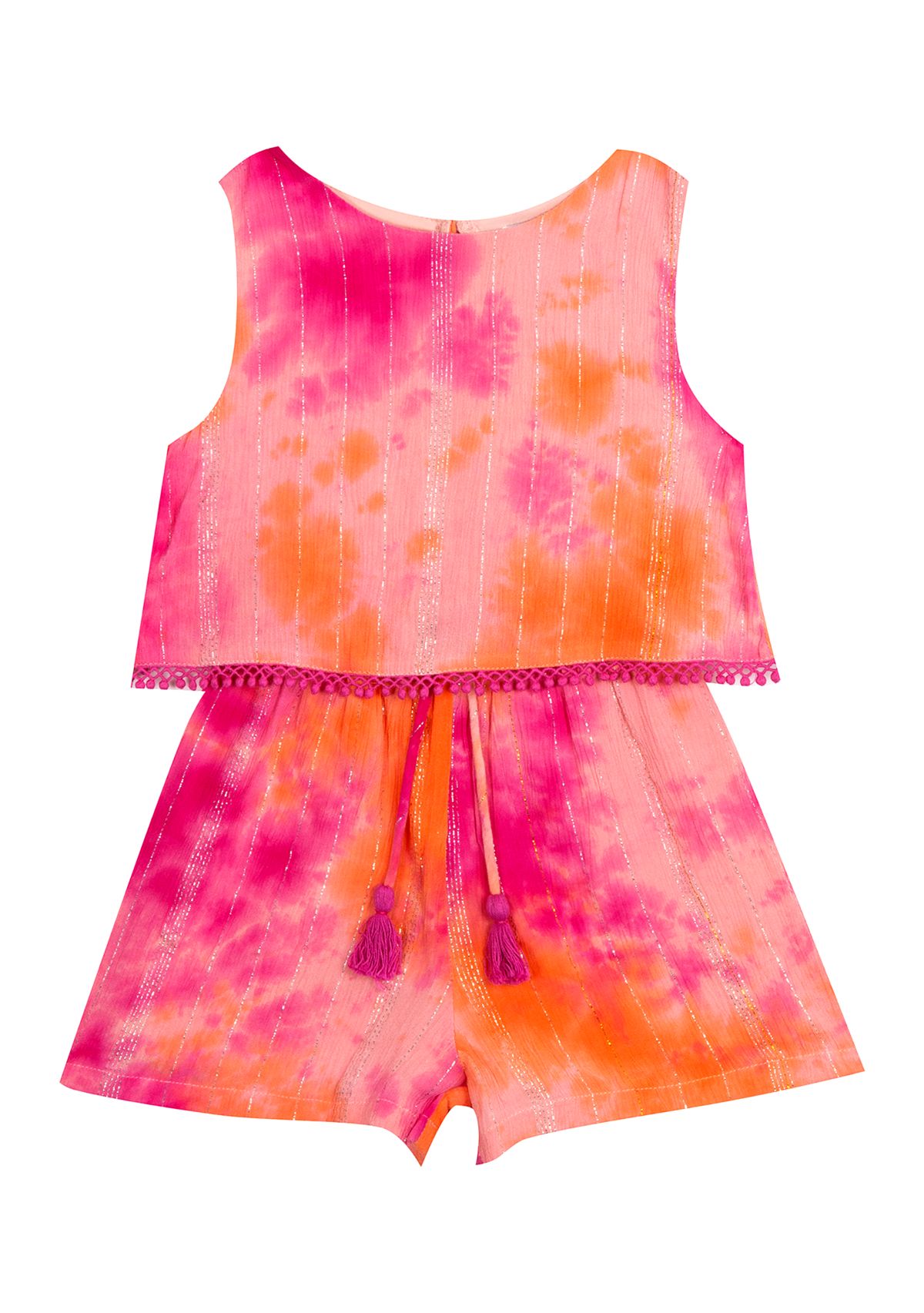 Girls 7-16 Tie Dye Romper 