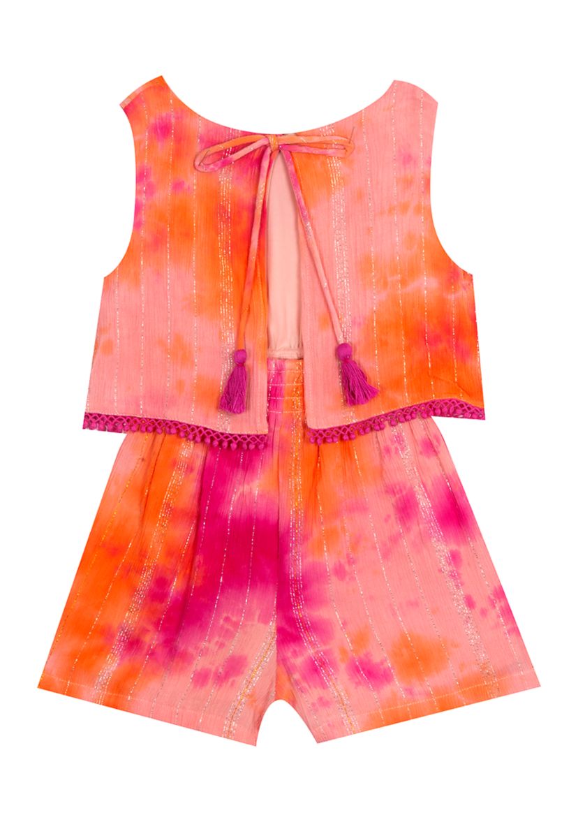 Girls 7-16 Tie Dye Romper 