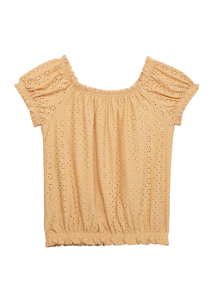 Girls 7-16 Knit Eyelet Top