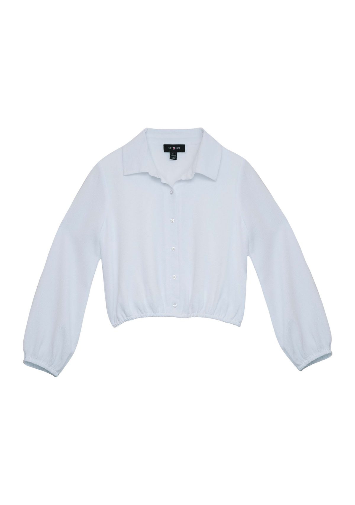 Girls 7-16 White Woven Top