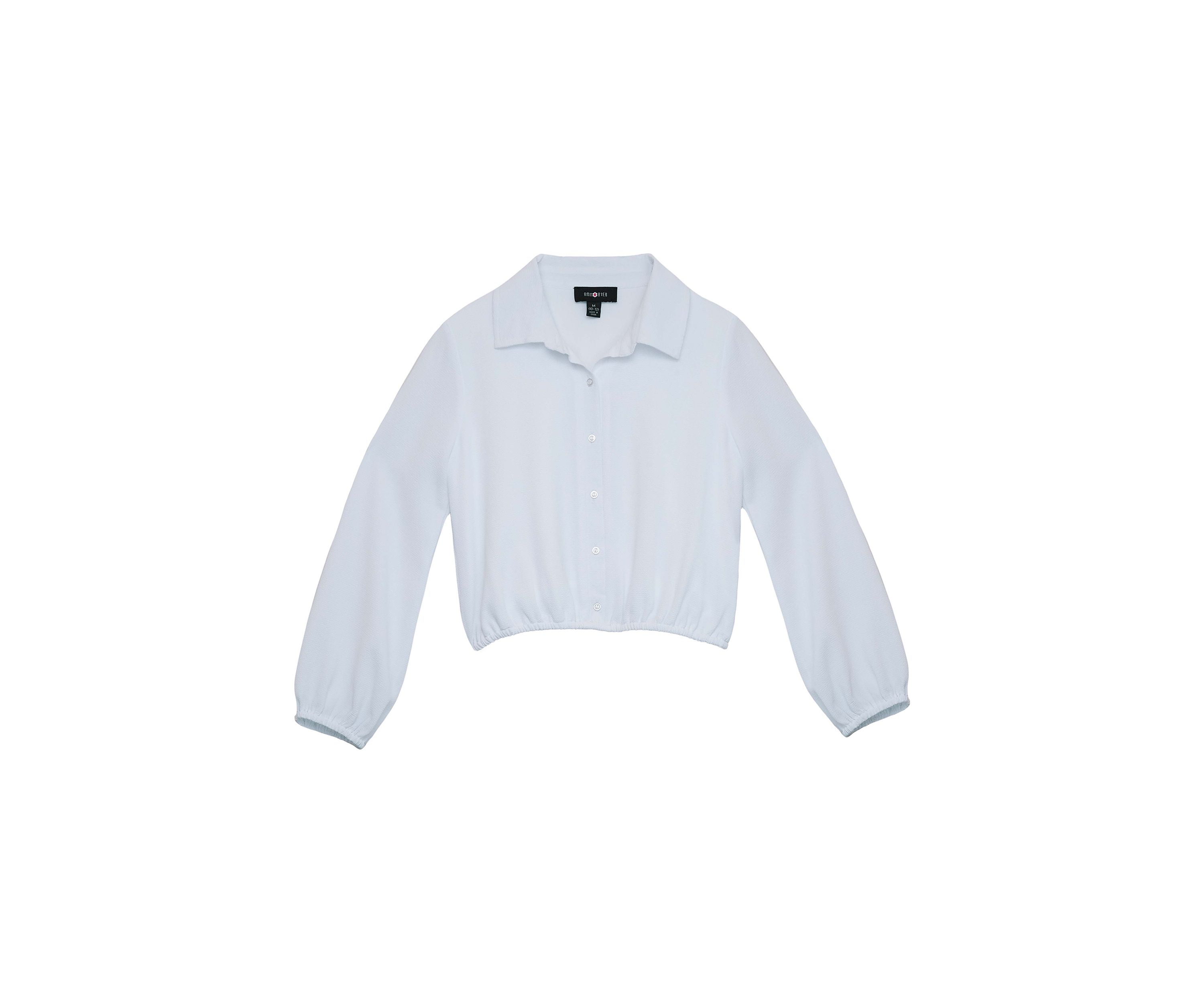 Girls 7-16 White Woven Top