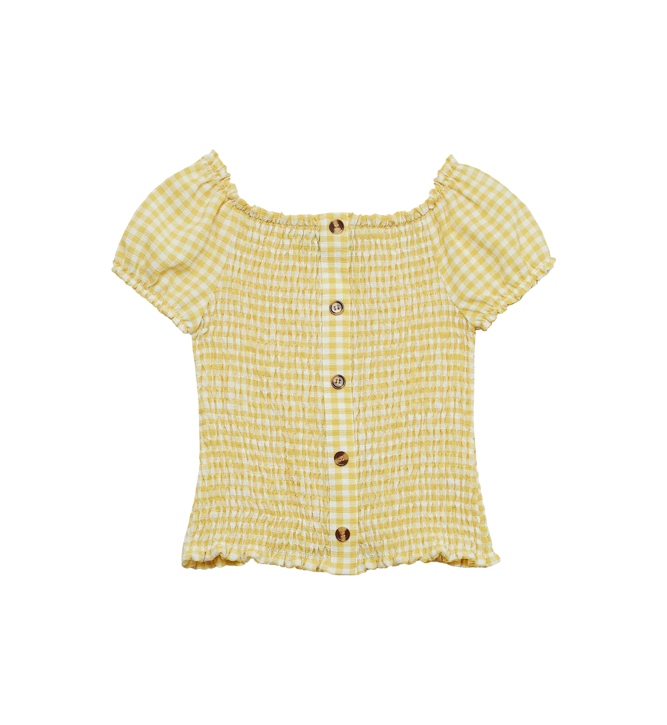 Girls 7-16 Short Sleeve Smocked Top and Mini Skirt Set 