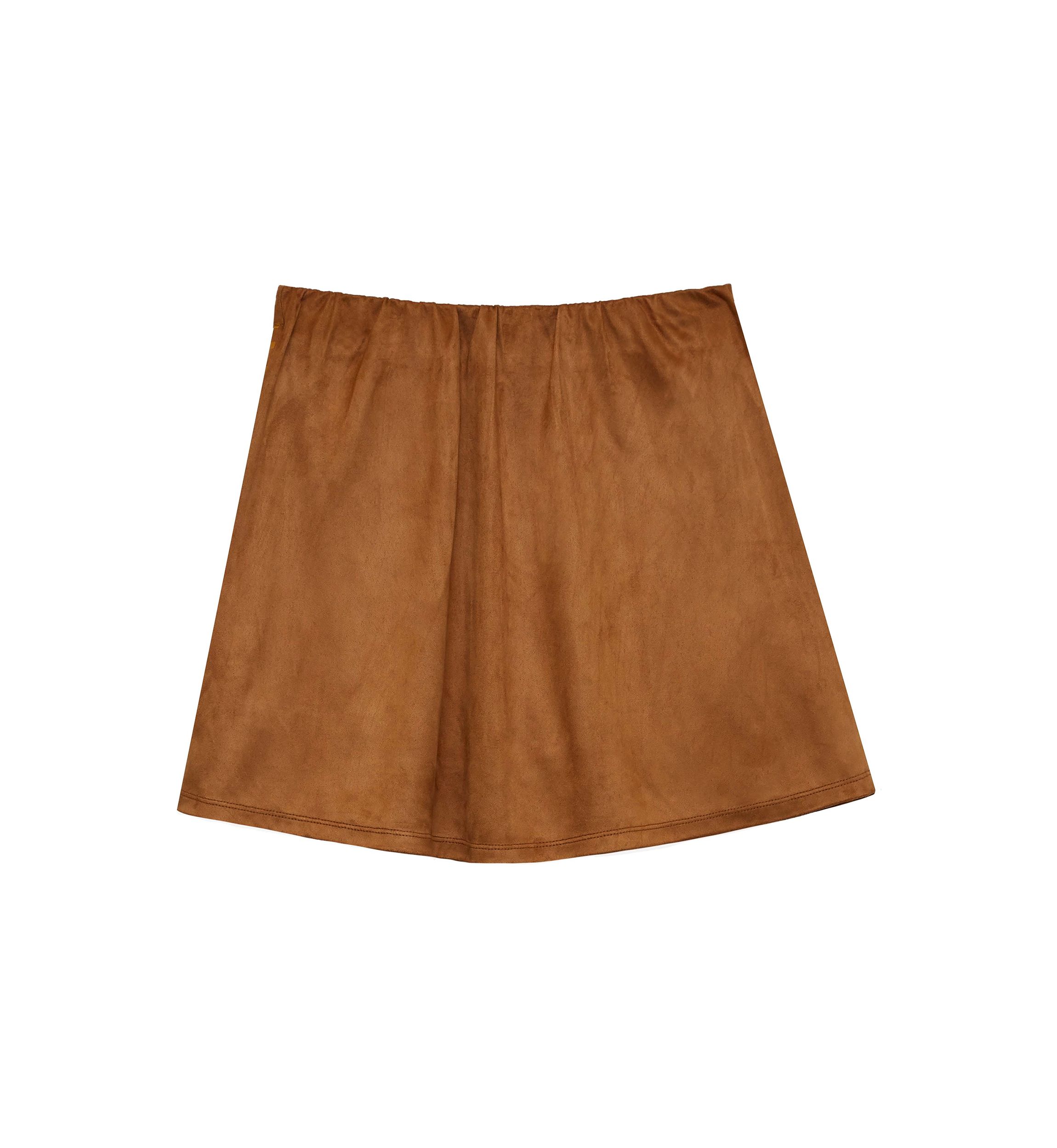 Girls 7-16 Puff Print Suede Skirt