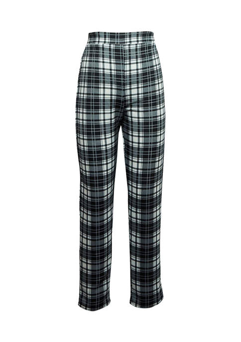 Amy Byer Girls 7-16 Plaid Pull On Pants