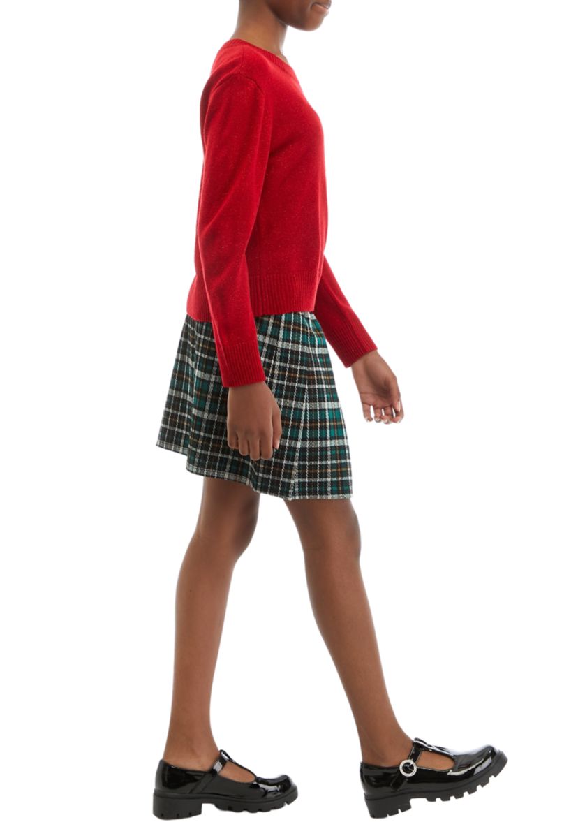 Girls 7-16 Holiday Skirt Set