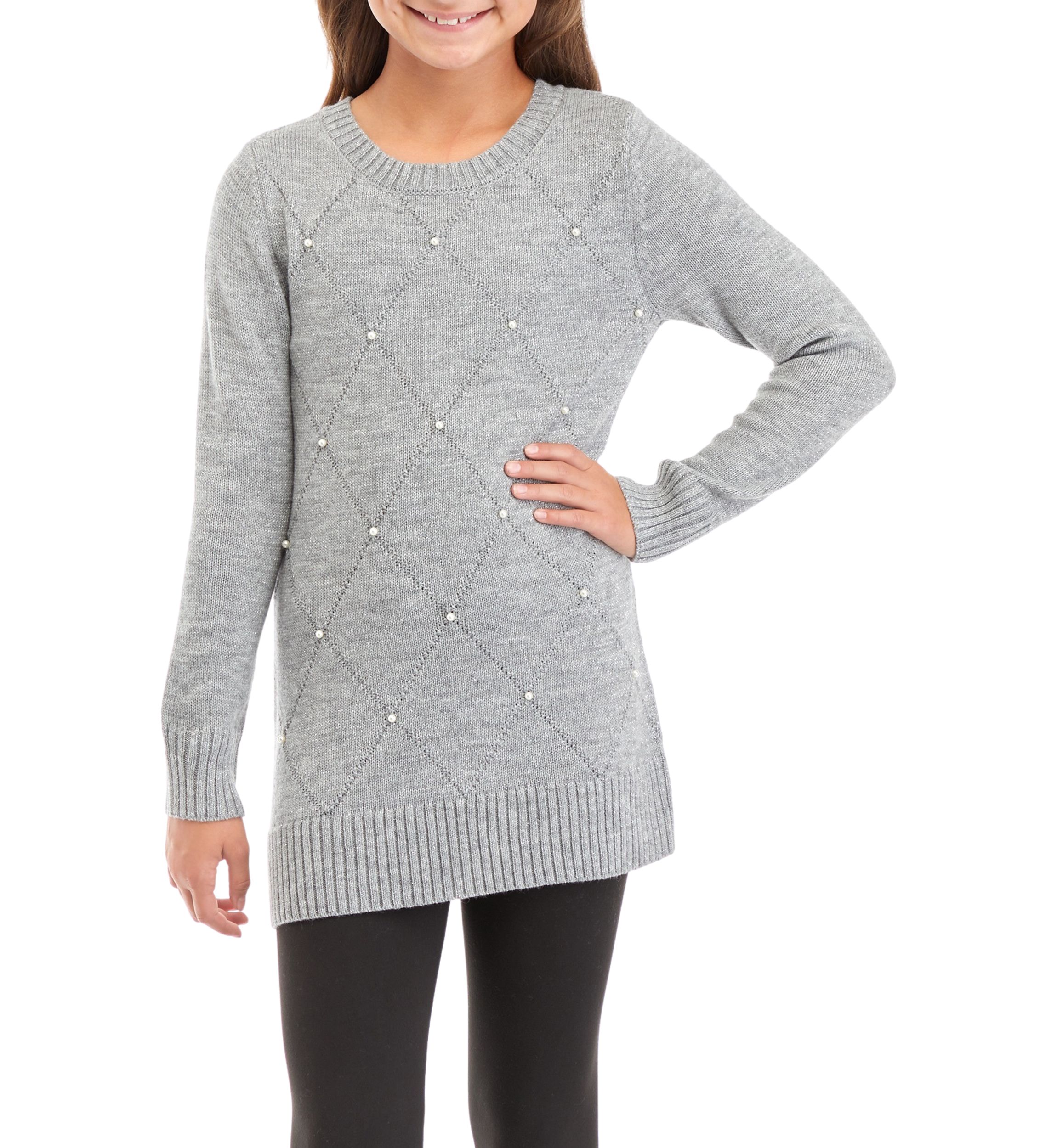 Girls 7-16 Pearl Sweater and Leggings Set