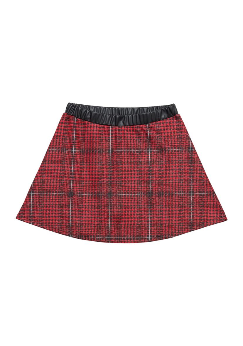 Girls 7-16 Glitter Plaid Skirt