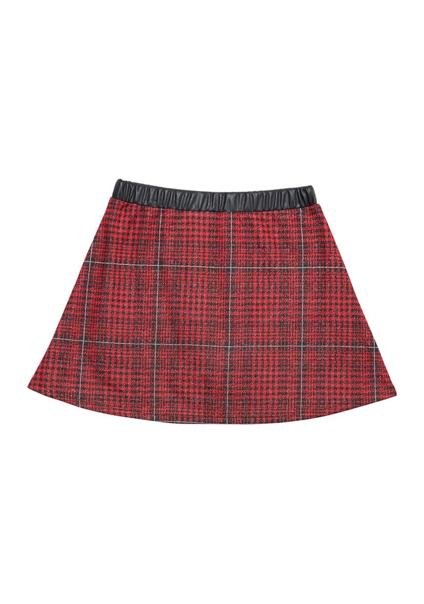 Girls 7-16 Glitter Plaid Skirt