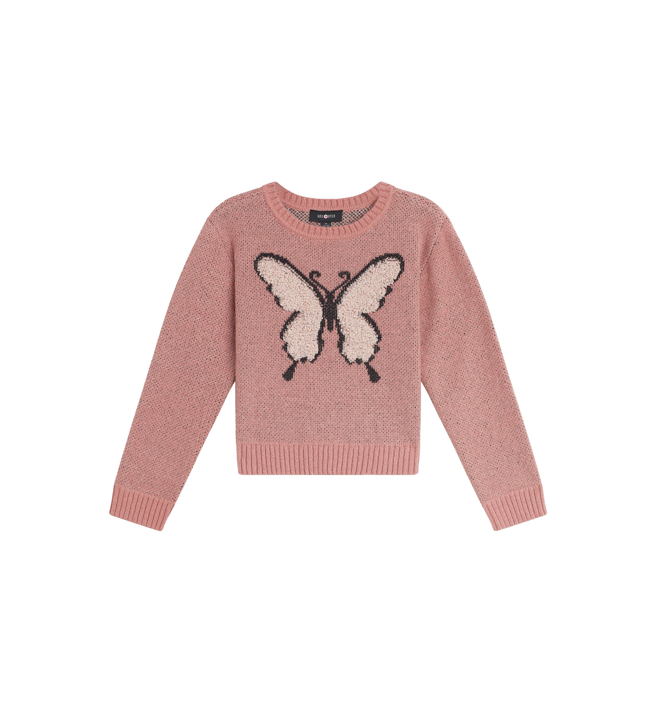 Girls 7-16 Loopy Butterfly Sweater