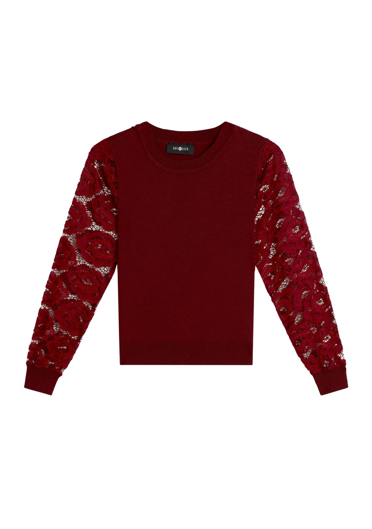 Girls 7-16 Lace Sleeve Sweater