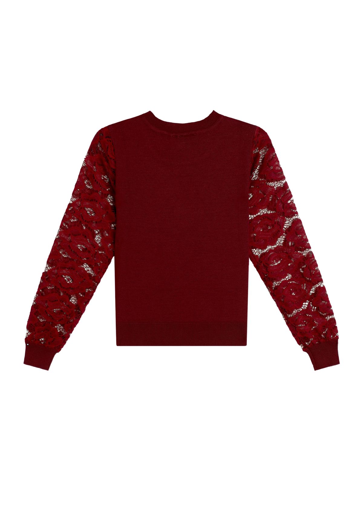 Girls 7-16 Lace Sleeve Sweater