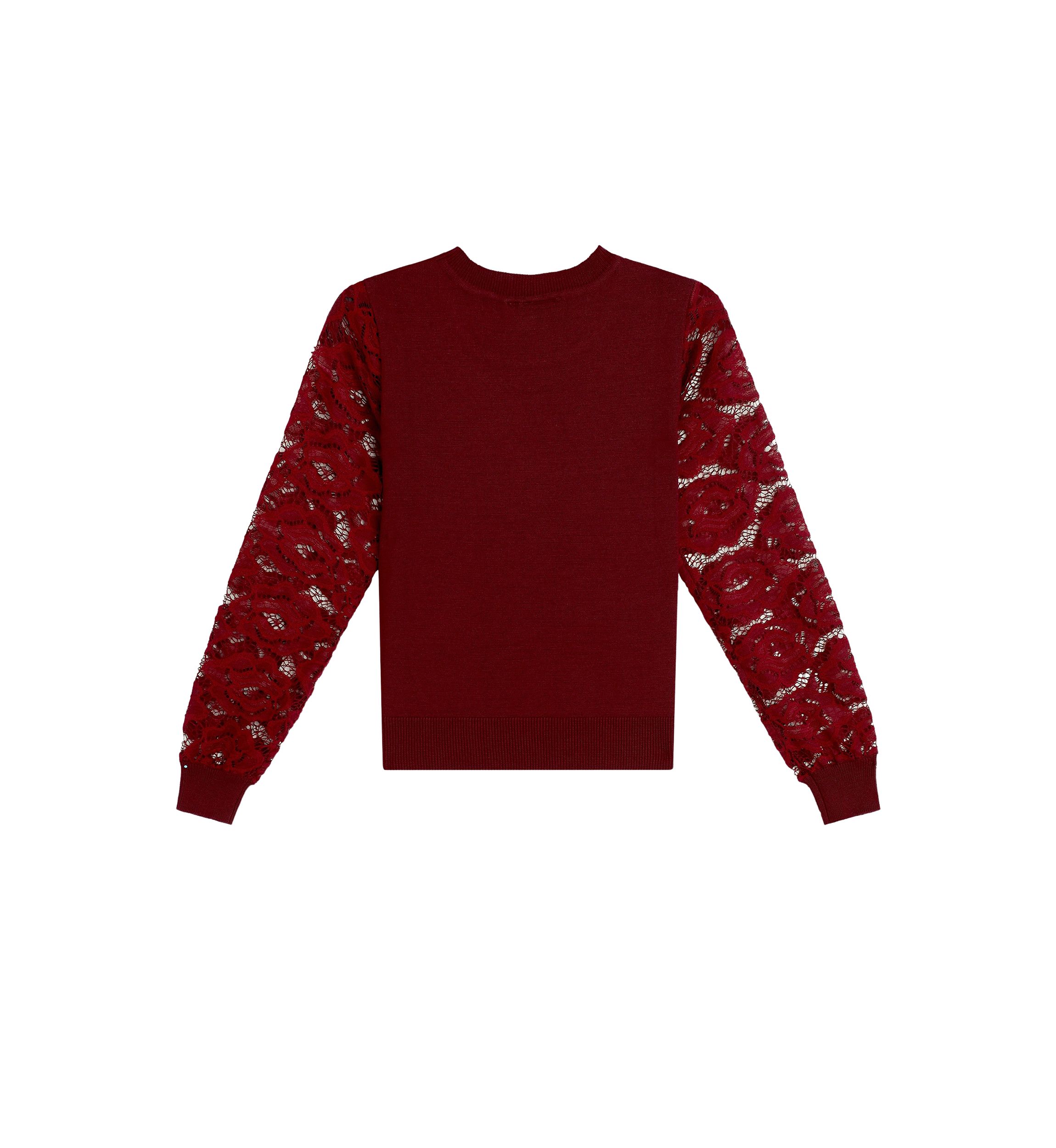 Girls 7-16 Lace Sleeve Sweater