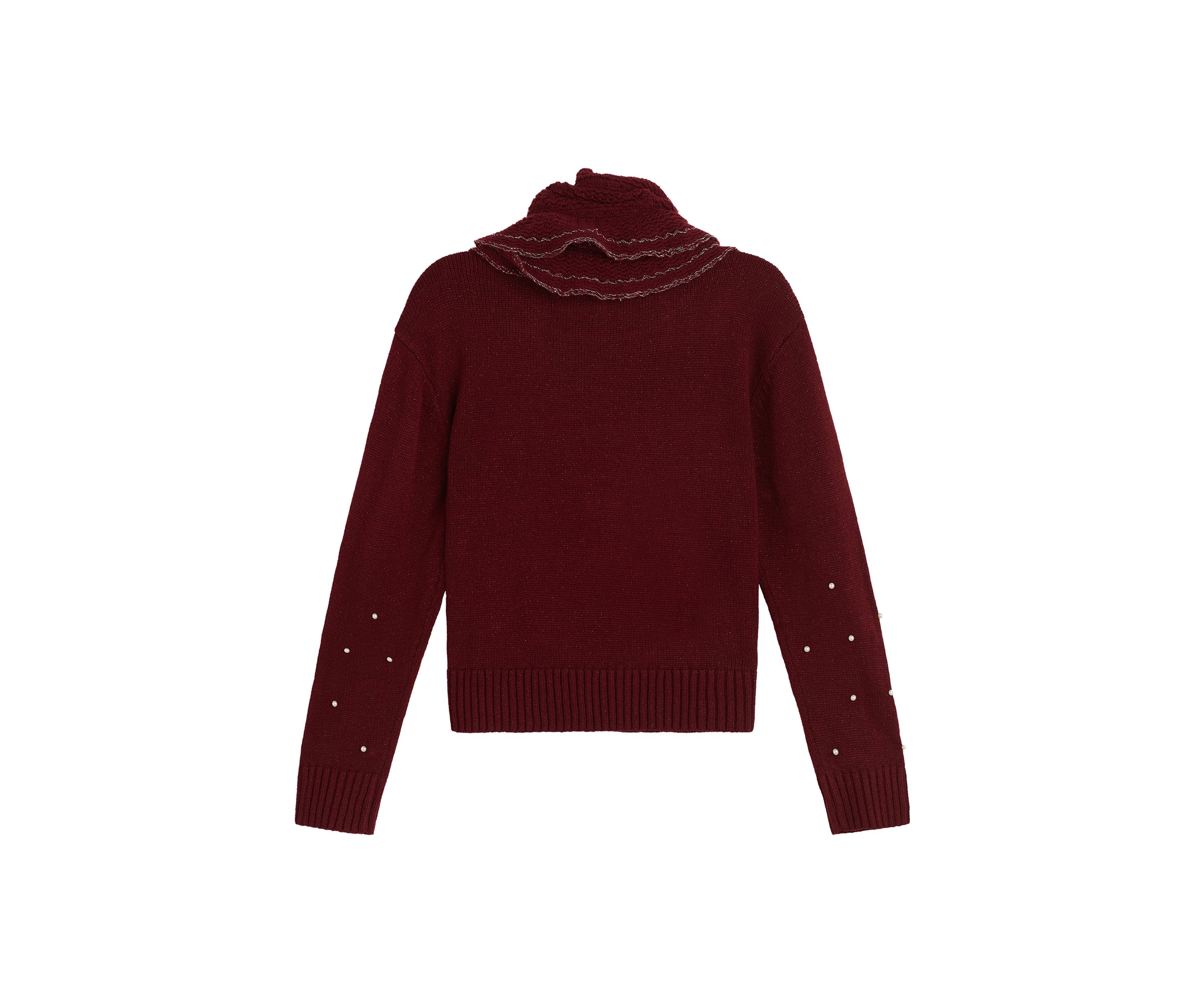 Girls 7-16 Pearl Trim Sweater