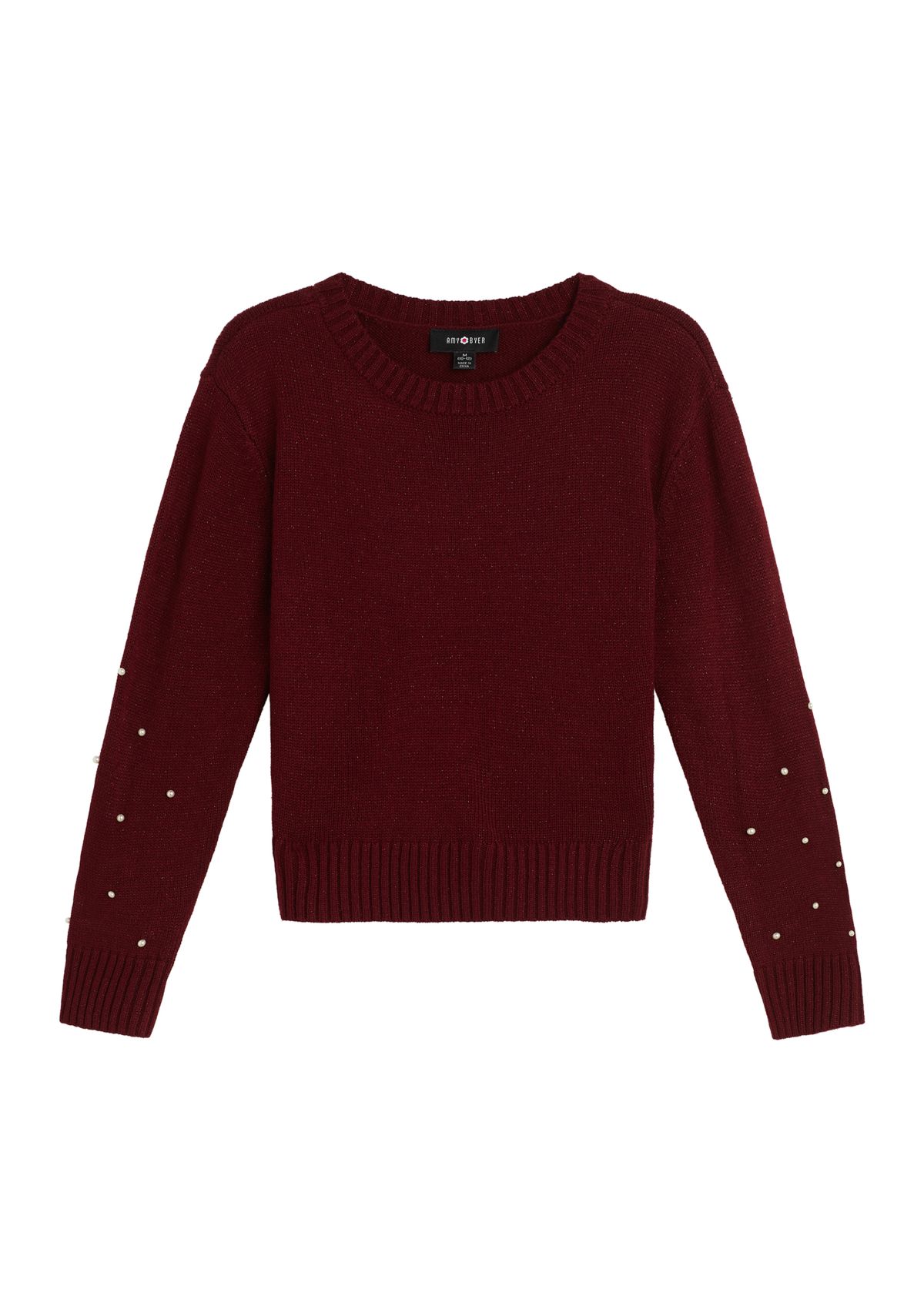 Girls 7-16 Pearl Trim Sweater