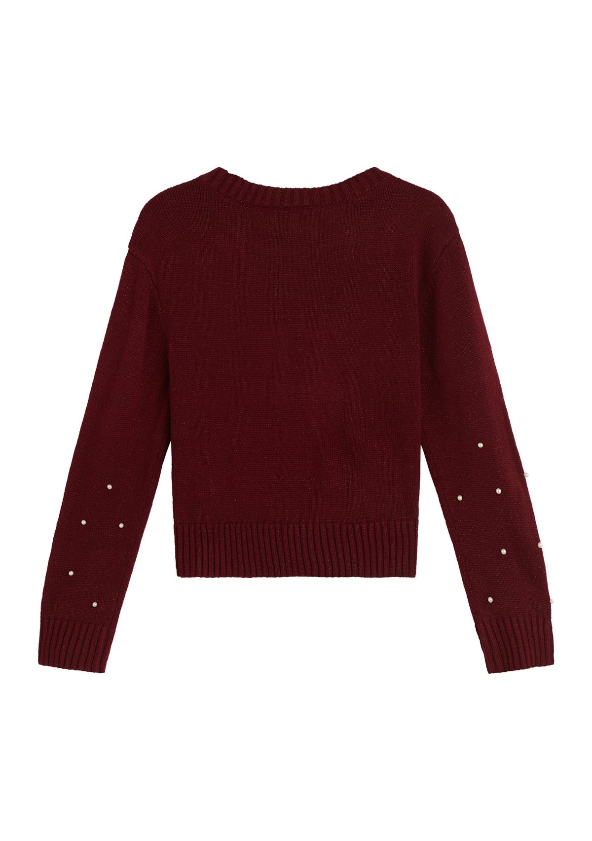 Girls 7-16 Pearl Trim Sweater