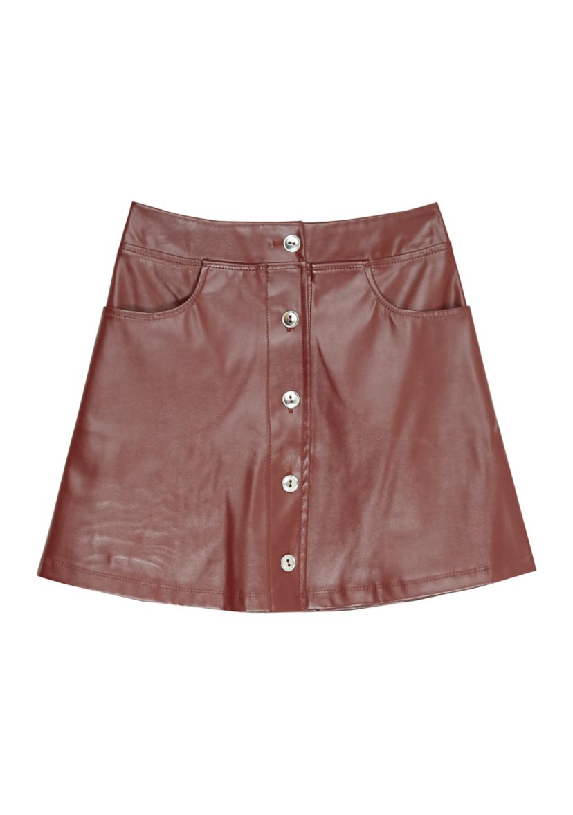 Girls 7-16 Pleather Skirt