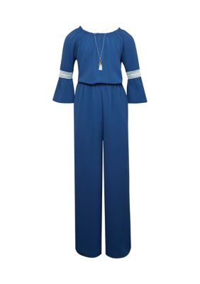 Amy Byer Girls 7-16 Long Sleeve Peasant Jumpsuit | belk