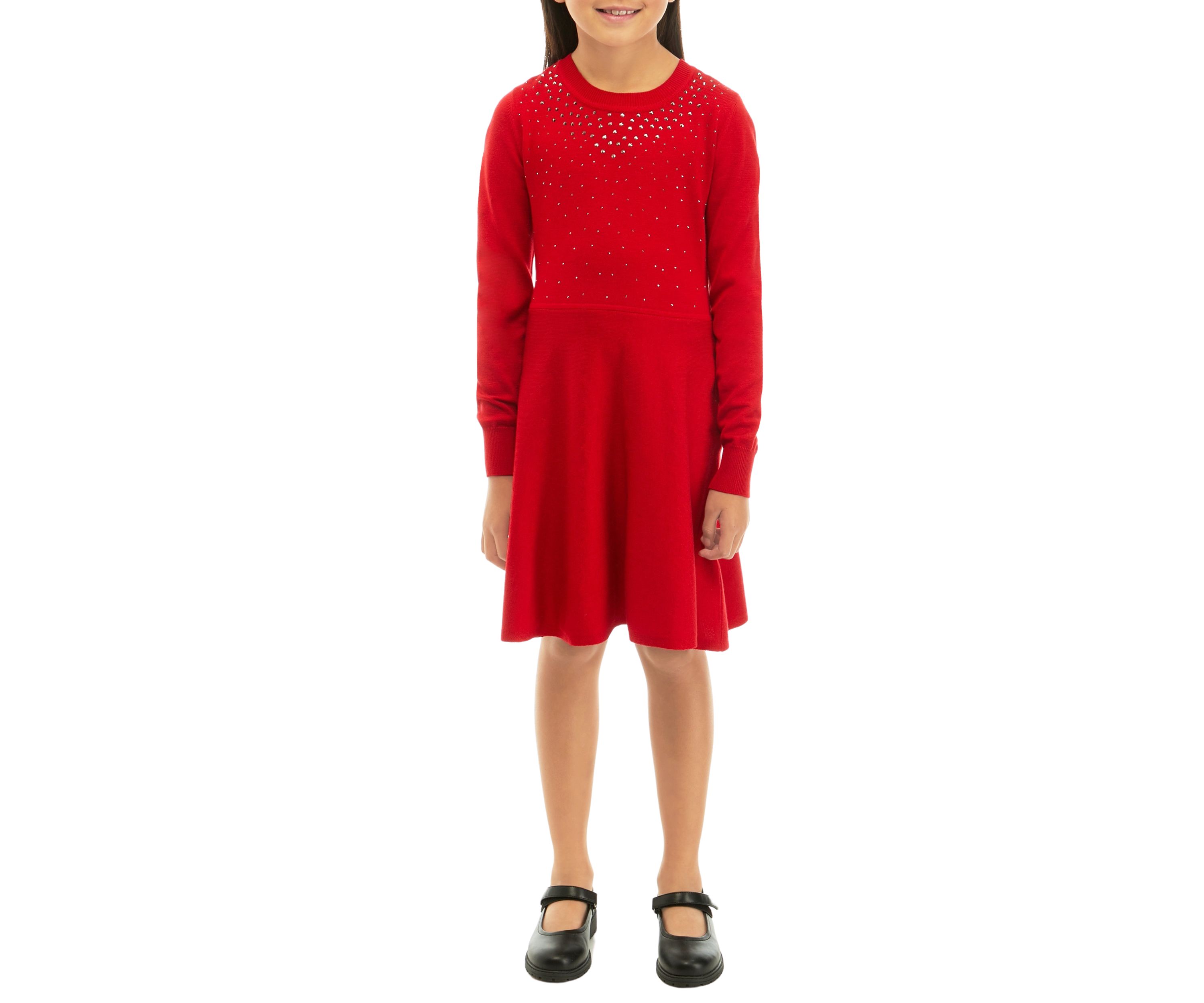 Girls 7-16 Sparkle Sweater Knit Dress