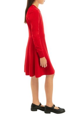 Girls 7-16 Sparkle Sweater Knit Dress