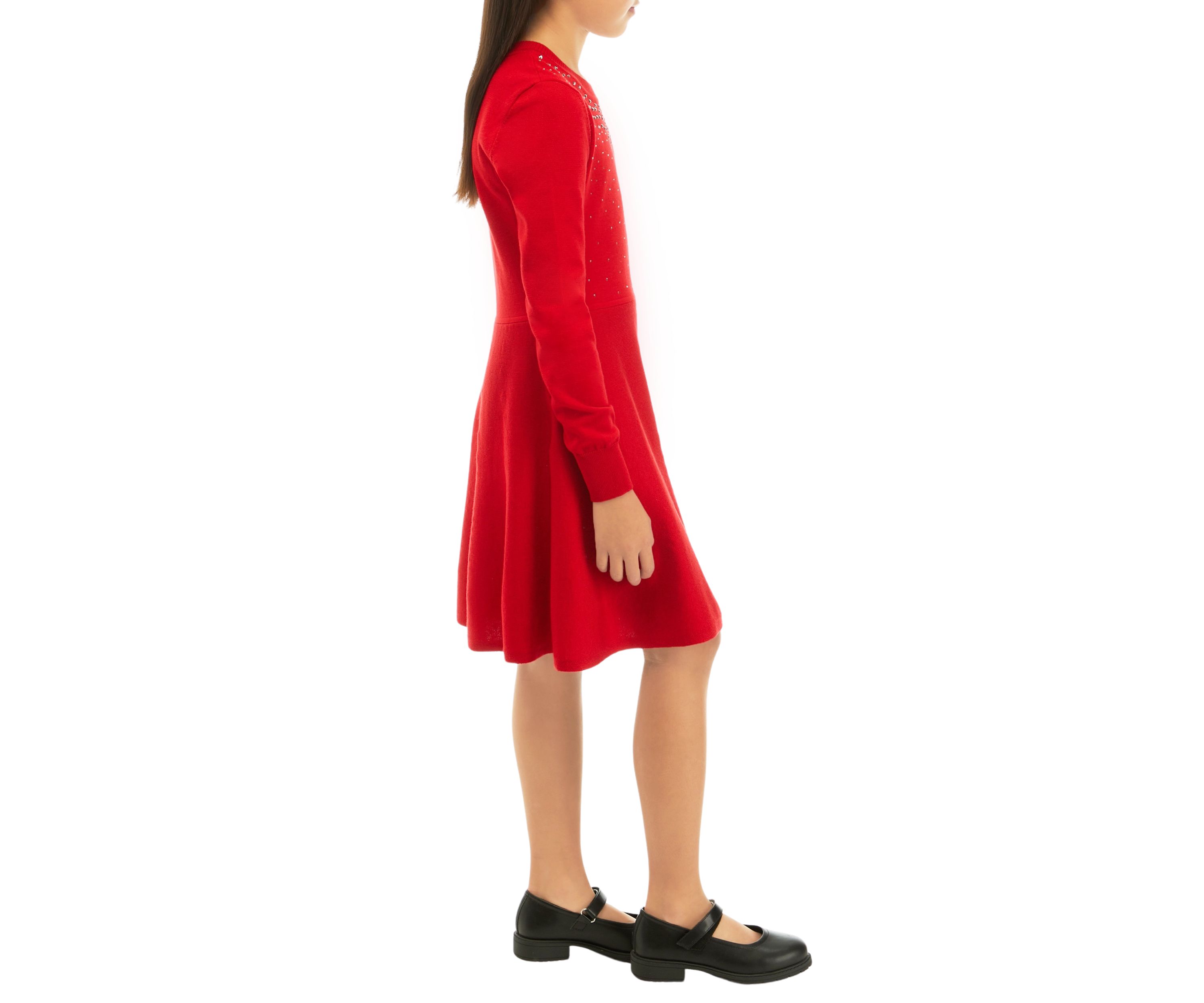 Girls 7-16 Sparkle Sweater Knit Dress