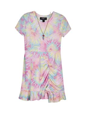 pastel tie dye dress