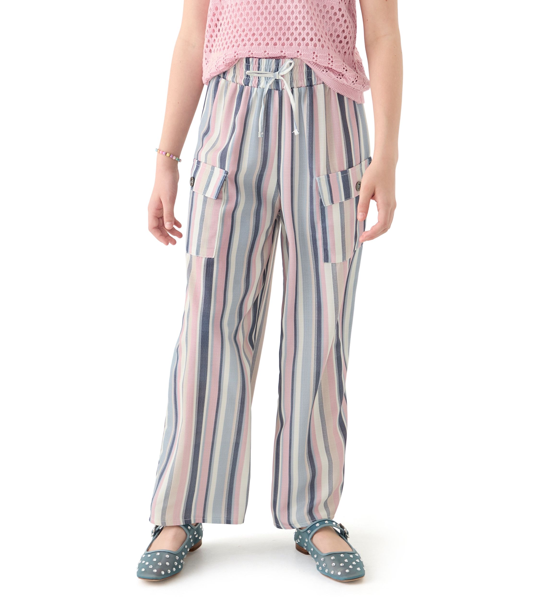Girls 7-16 Stripe Cargo Pants