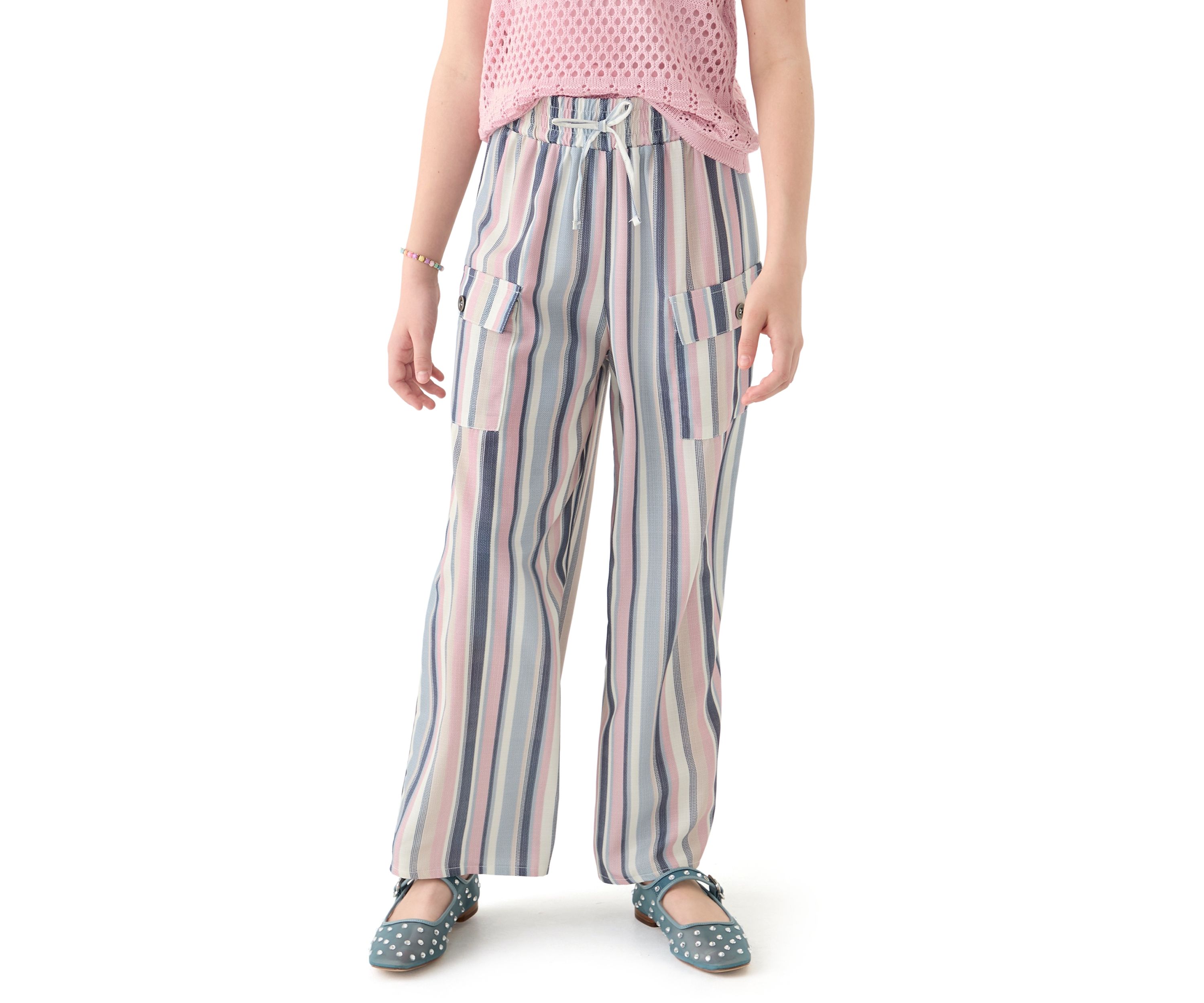 Girls 7-16 Stripe Cargo Pants