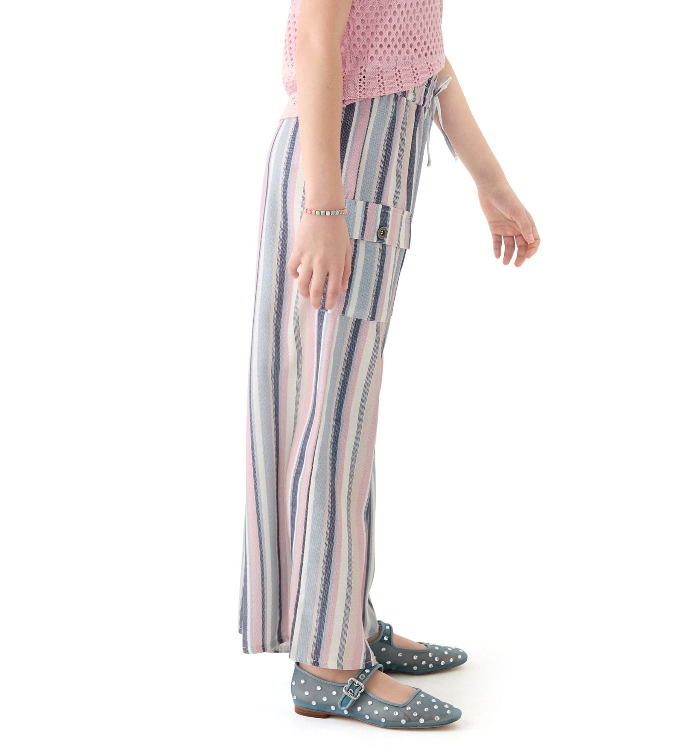 Girls 7-16 Stripe Cargo Pants