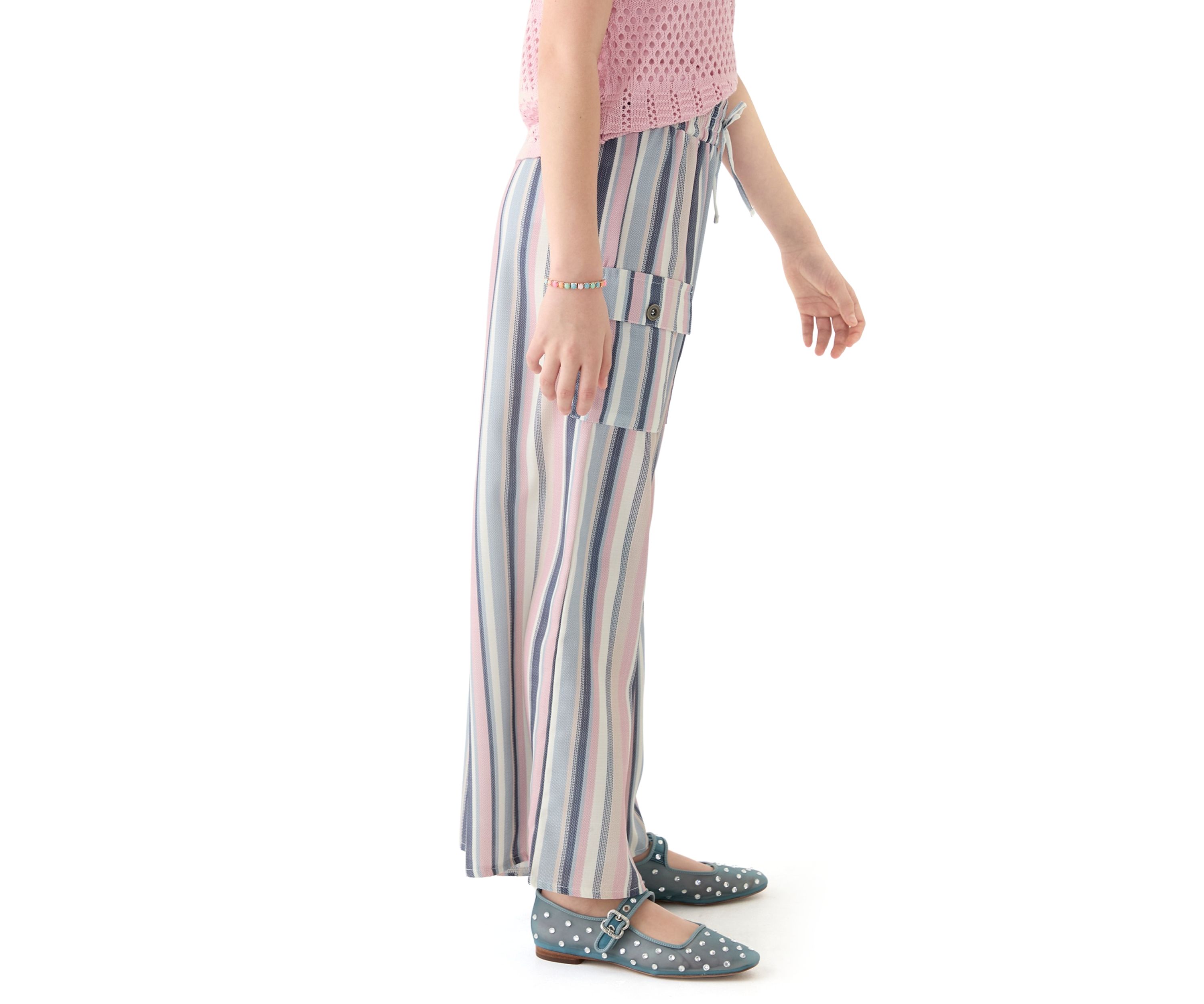 Girls 7-16 Stripe Cargo Pants