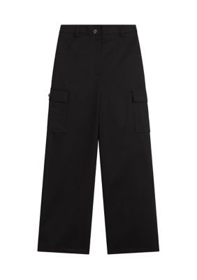 Amy Byer Girls 7-16 Black Cargo Wide Leg Pants, XL