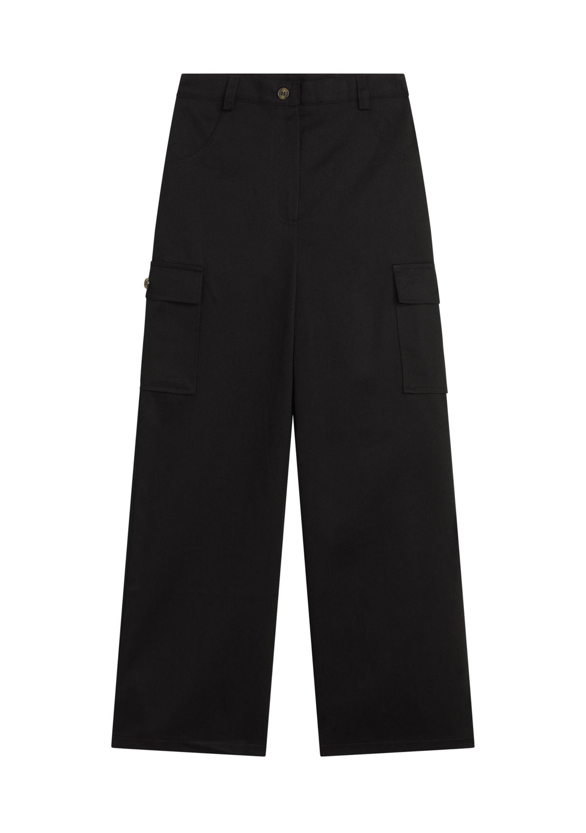 Girls 7-16 Black Cargo Wide Leg Pants