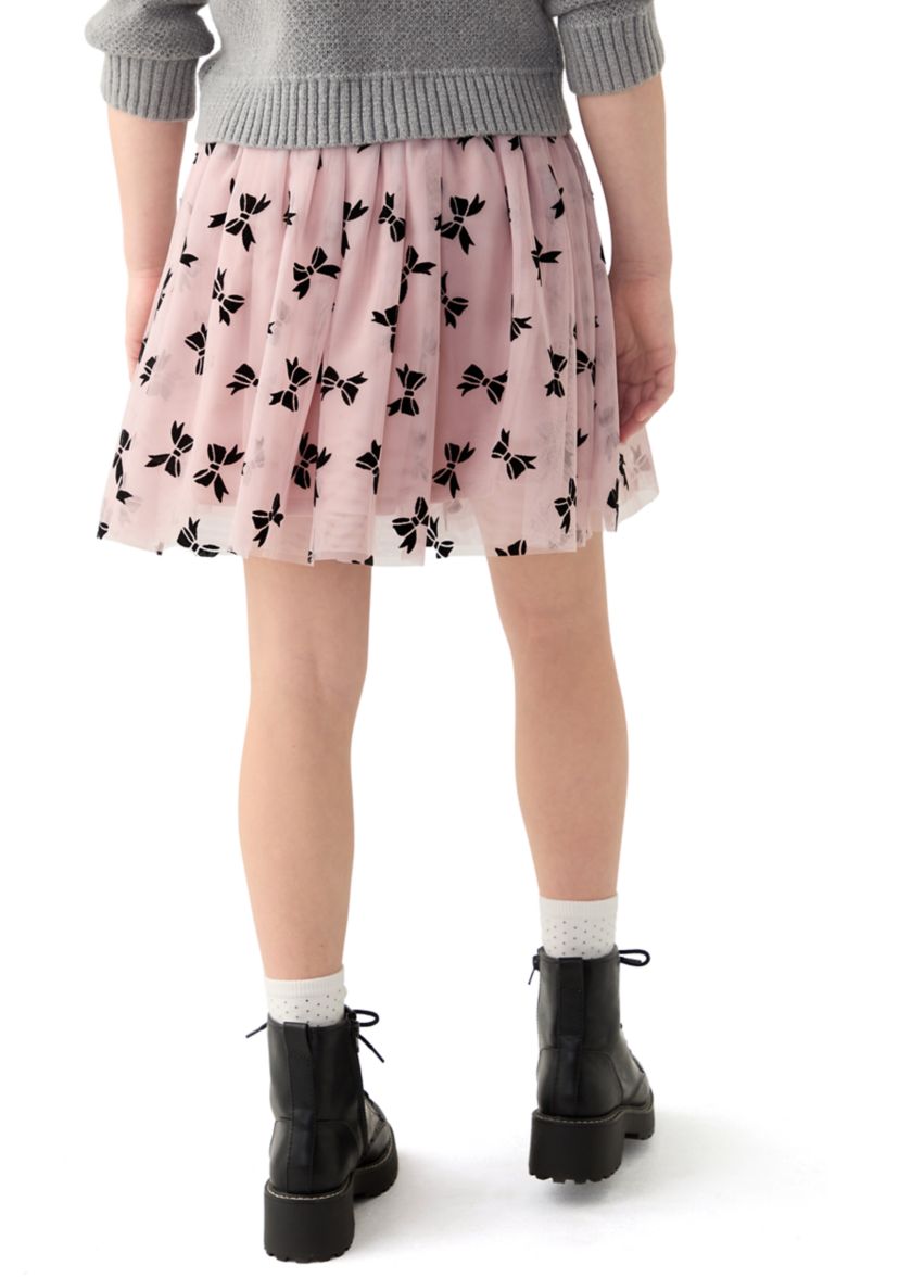 Girls 7-16 Bows Mesh Tutu