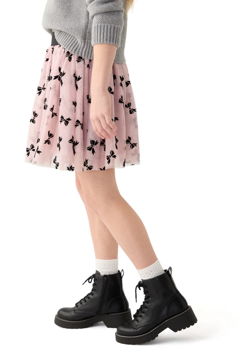 Girls 7-16 Bows Mesh Tutu