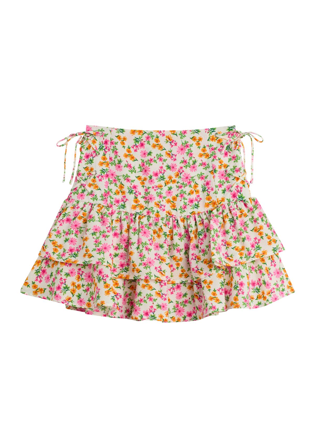 Girls 7-16 Printed Ruffle Skirt 