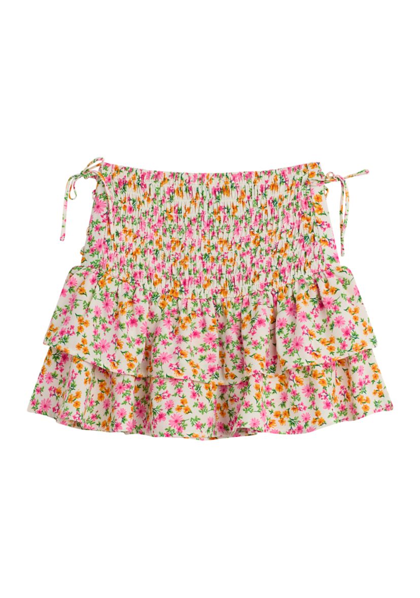 Girls 7-16 Printed Ruffle Skirt 