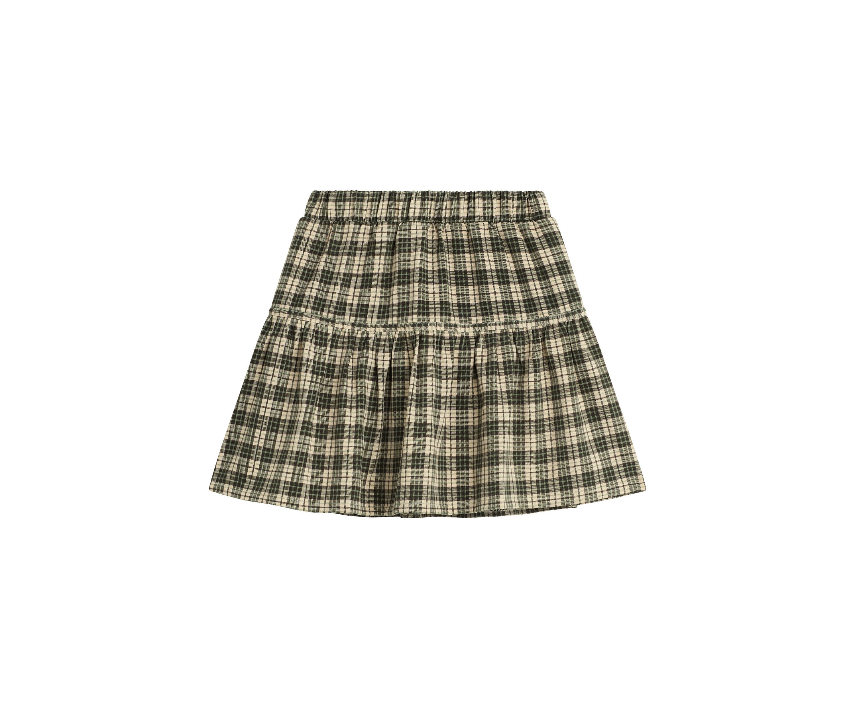 Girls 7-16 Double Knit Front Plaid Skirt