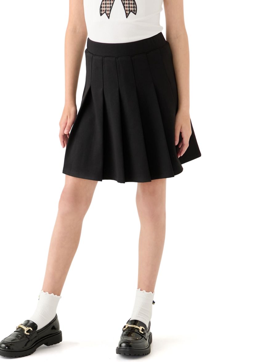 Girls 7-16 Pleated Black Skirt 