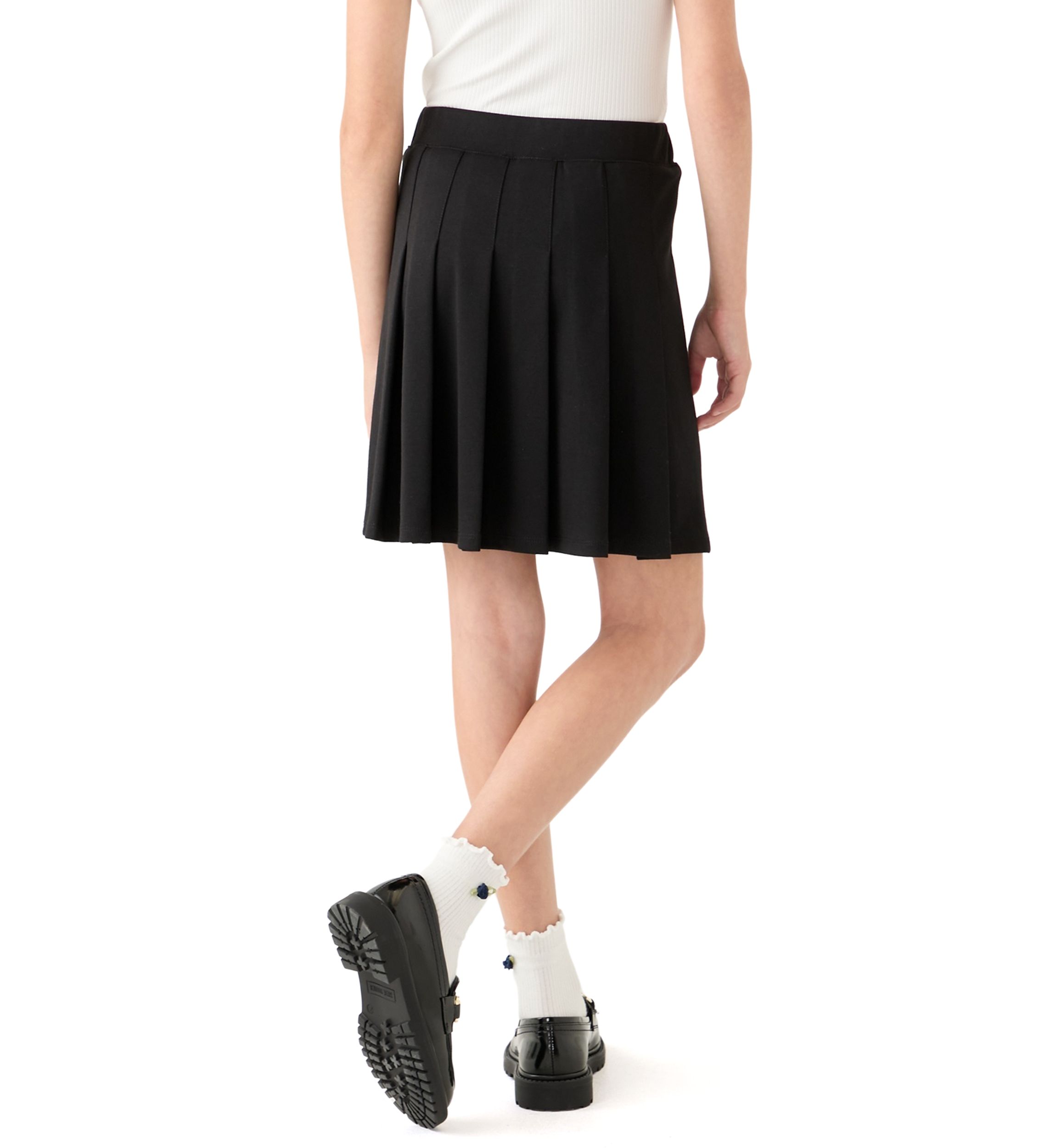 Girls 7-16 Pleated Black Skirt 