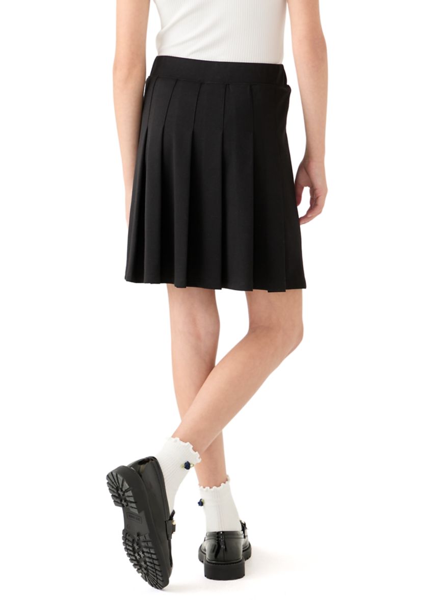 Girls 7-16 Pleated Black Skirt 