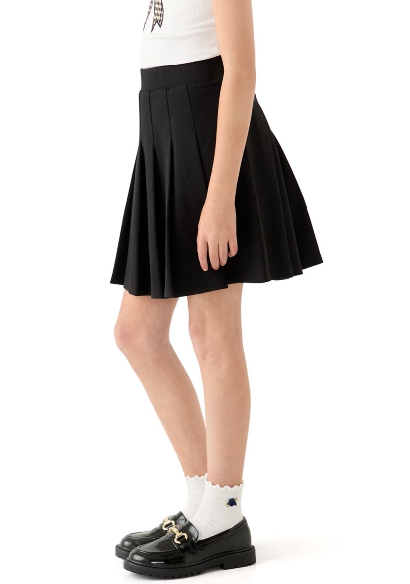 Girls 7-16 Pleated Black Skirt 
