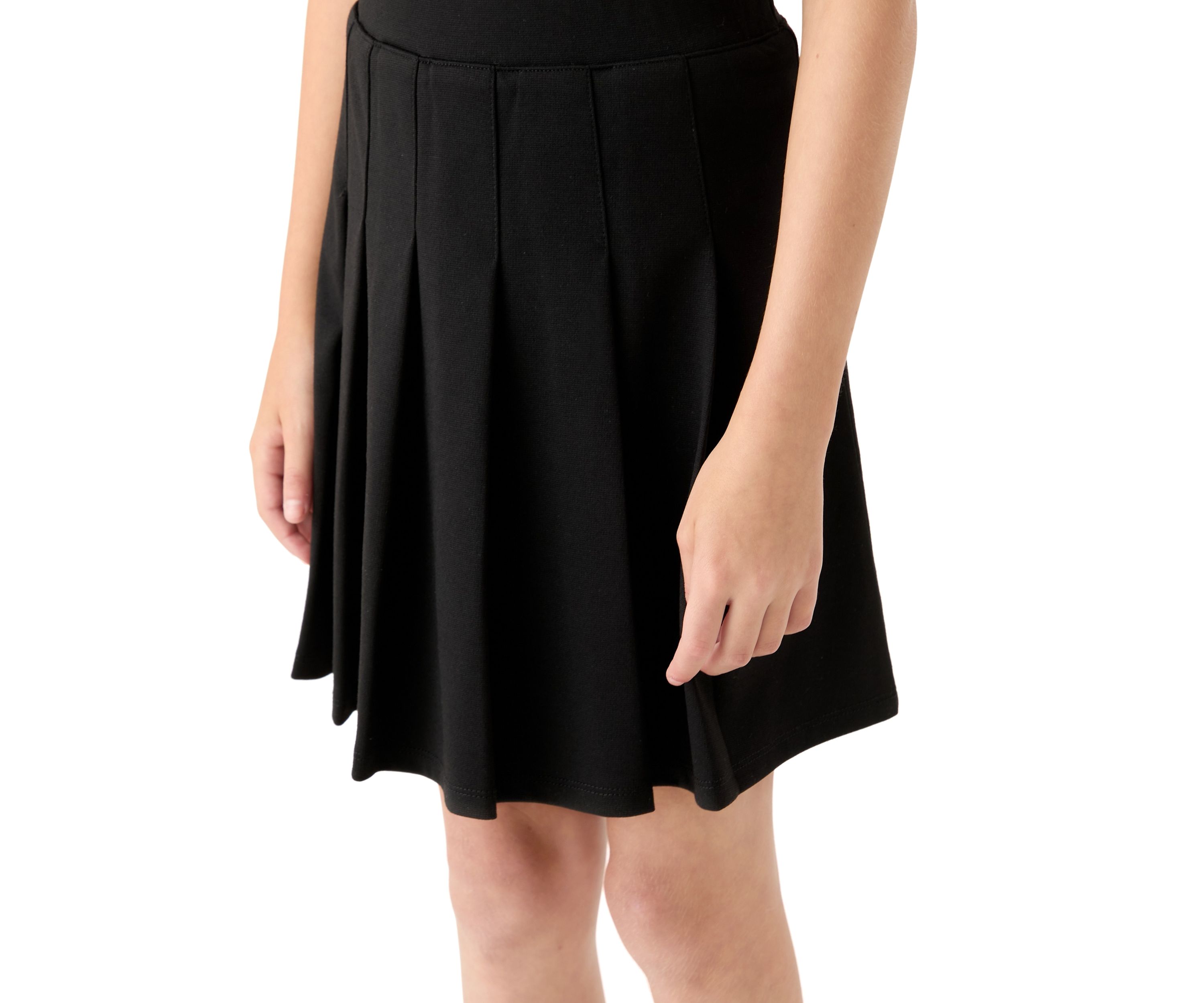 Girls 7-16 Pleated Black Skirt 