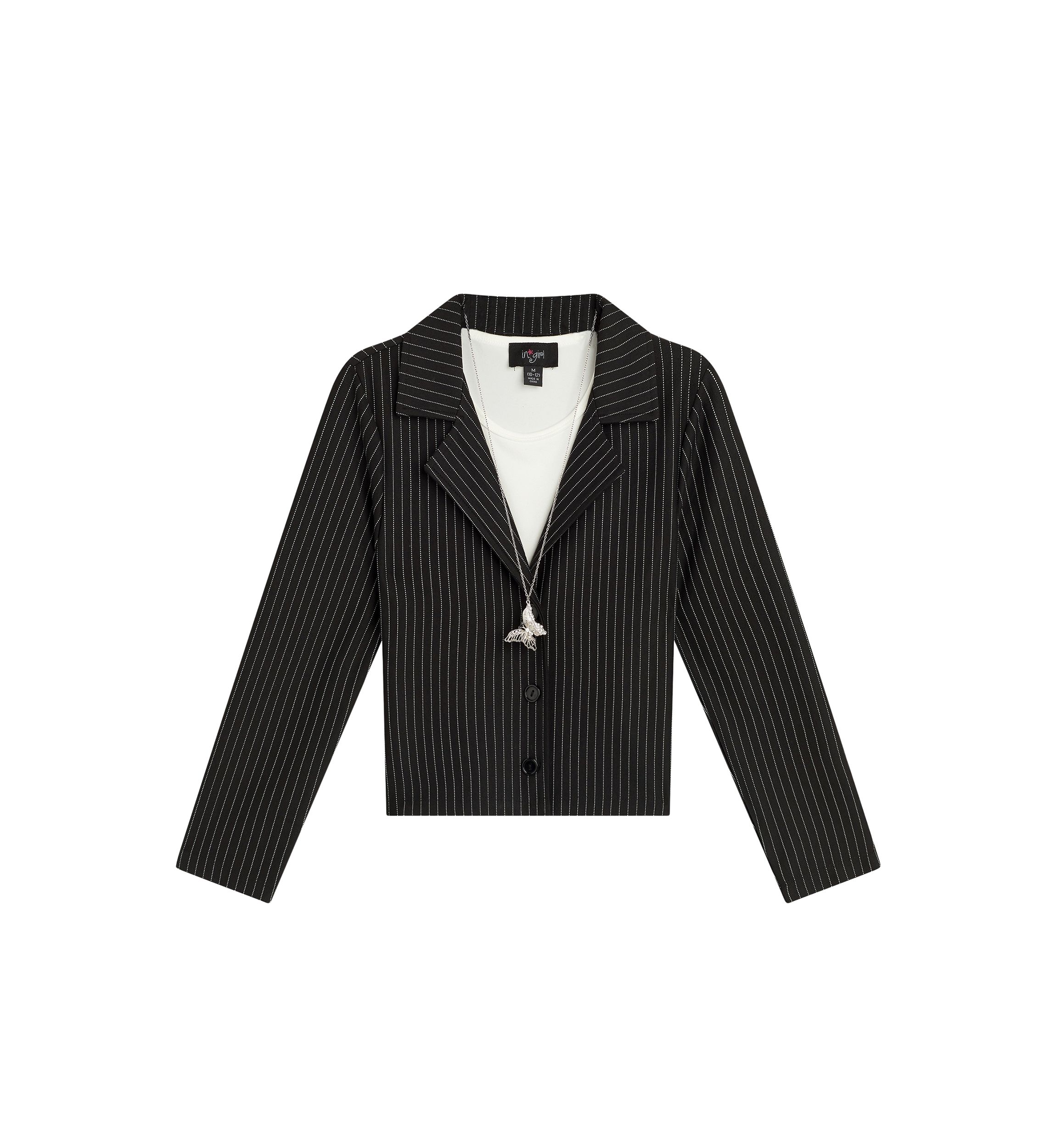 Girls 7-16 Menswear 2Fer Jacket