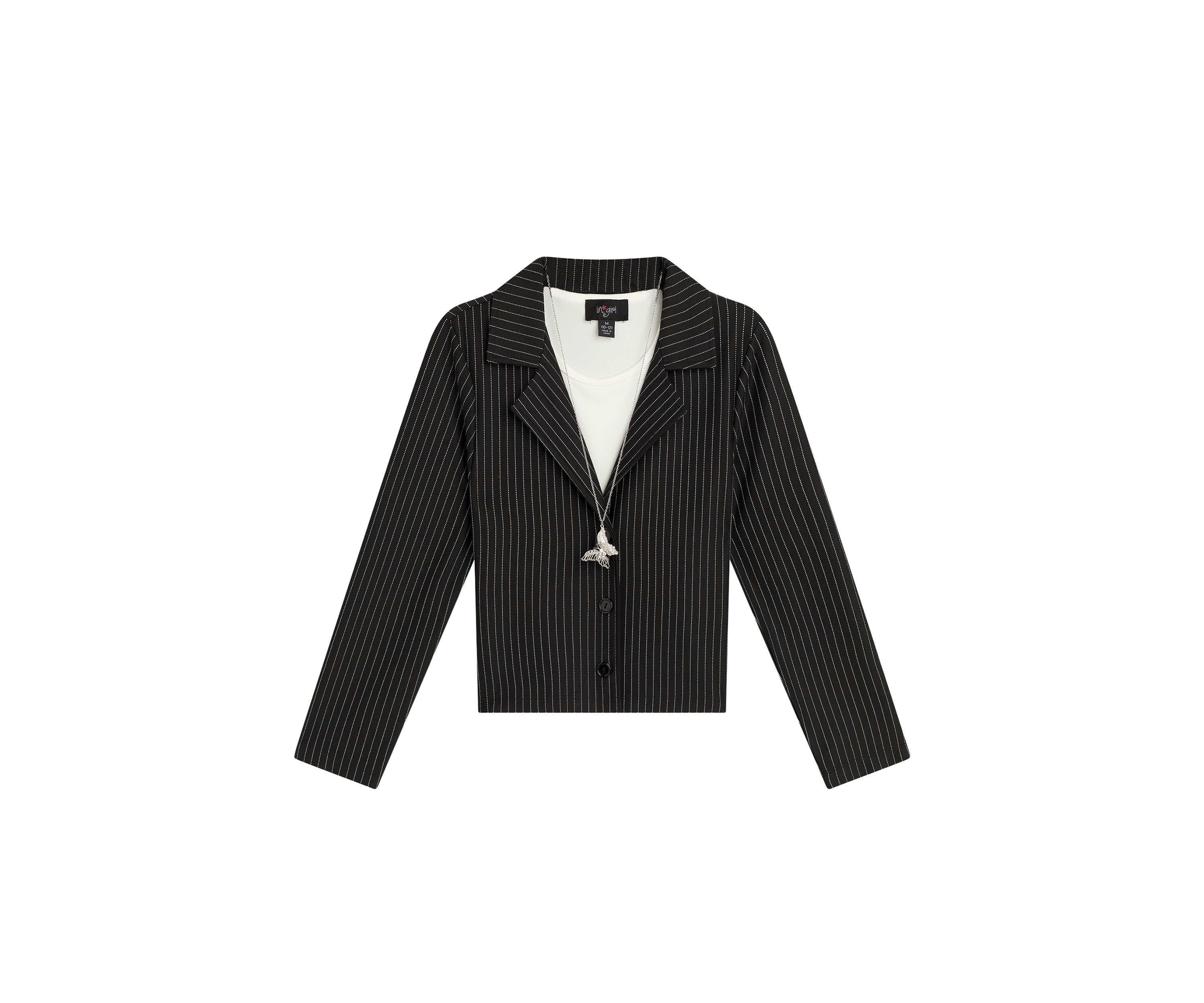Girls 7-16 Menswear 2Fer Jacket