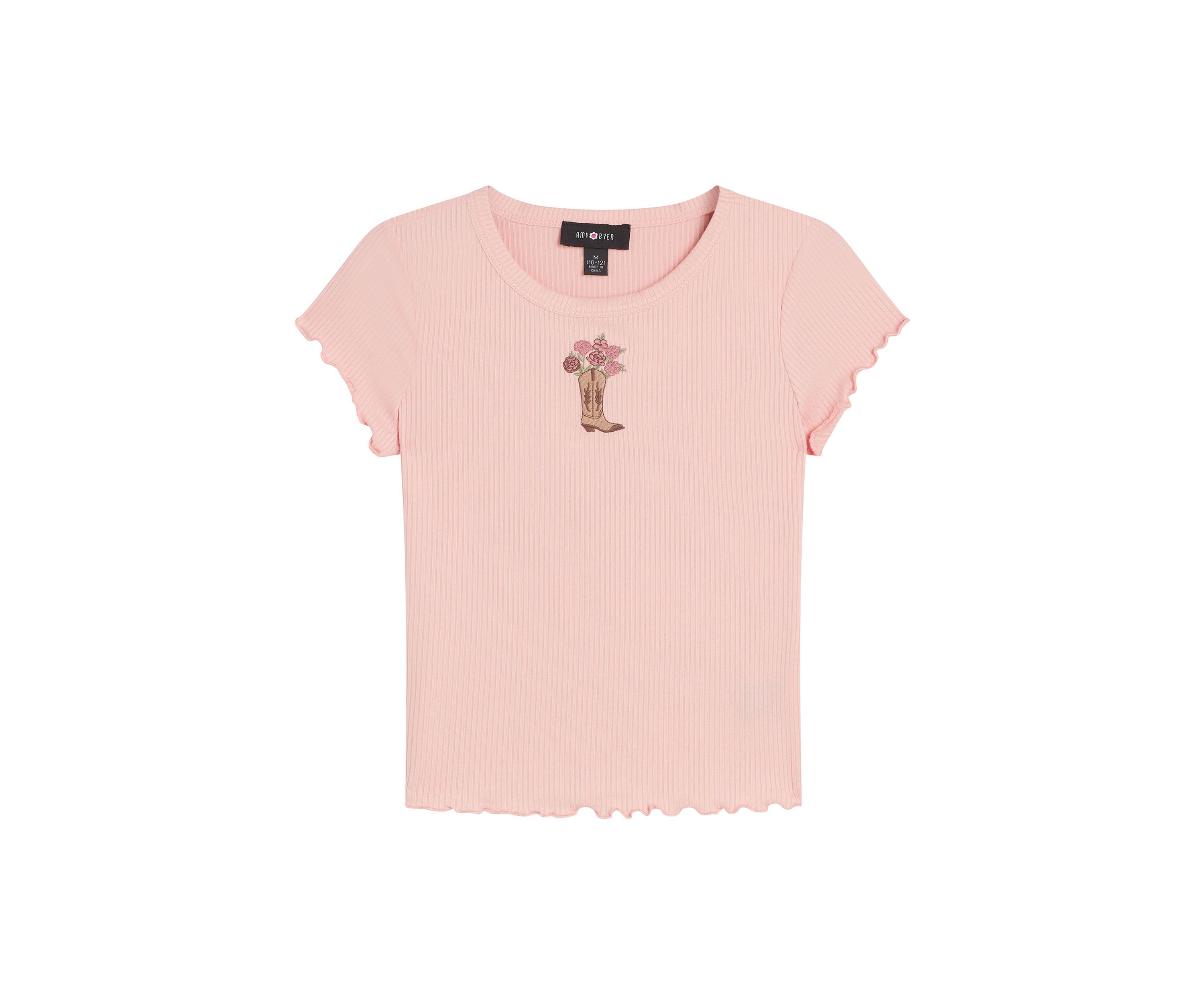 Girls 7-16 Embroidered Cowboy Boot T-Shirt