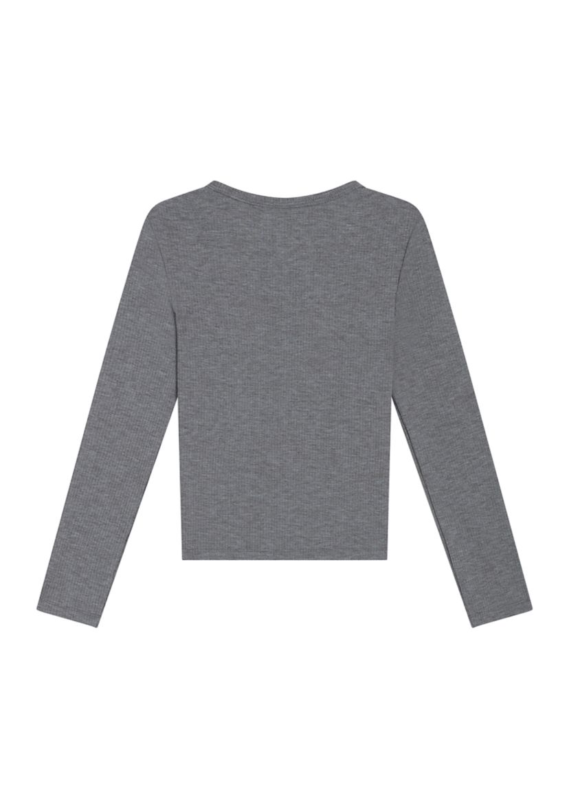 Girls 7-16 Butterfly Bling Ribbed Knit Top