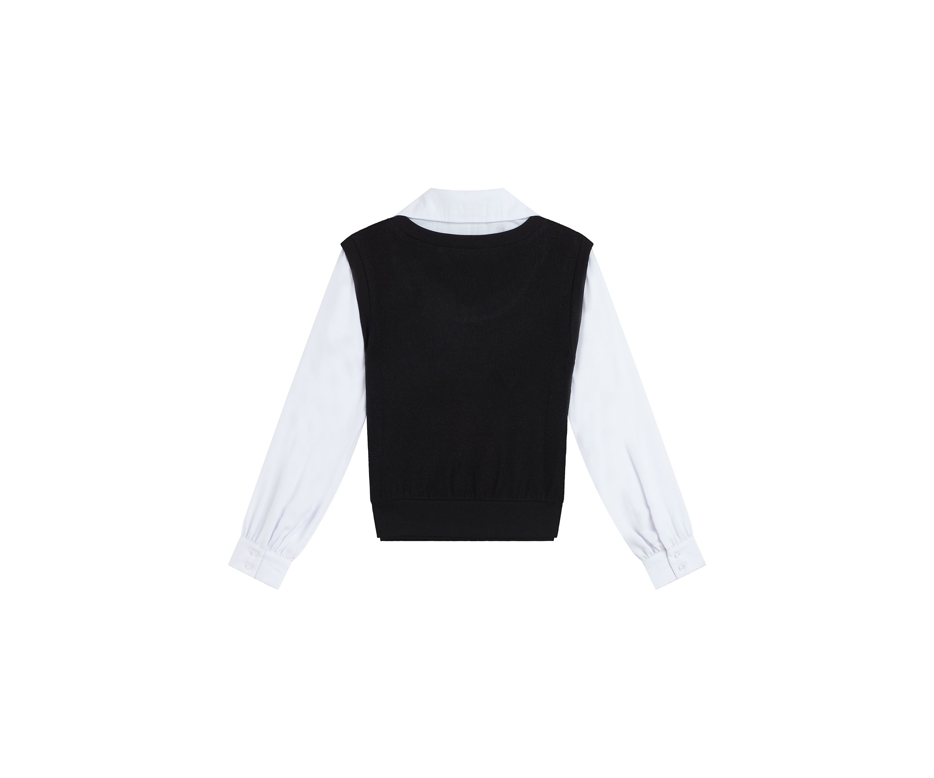 Girls 7-16 2Fer Vest Blouse