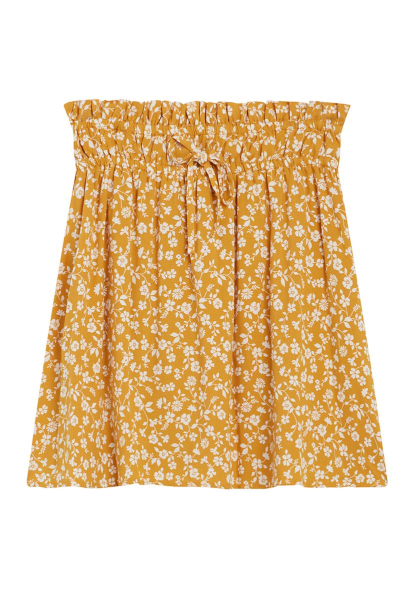 Girls 7-16 Floral Printed Woven Skirt