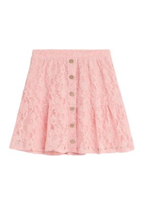 Girls 7-16 Embroidered Lace Mini Skirt