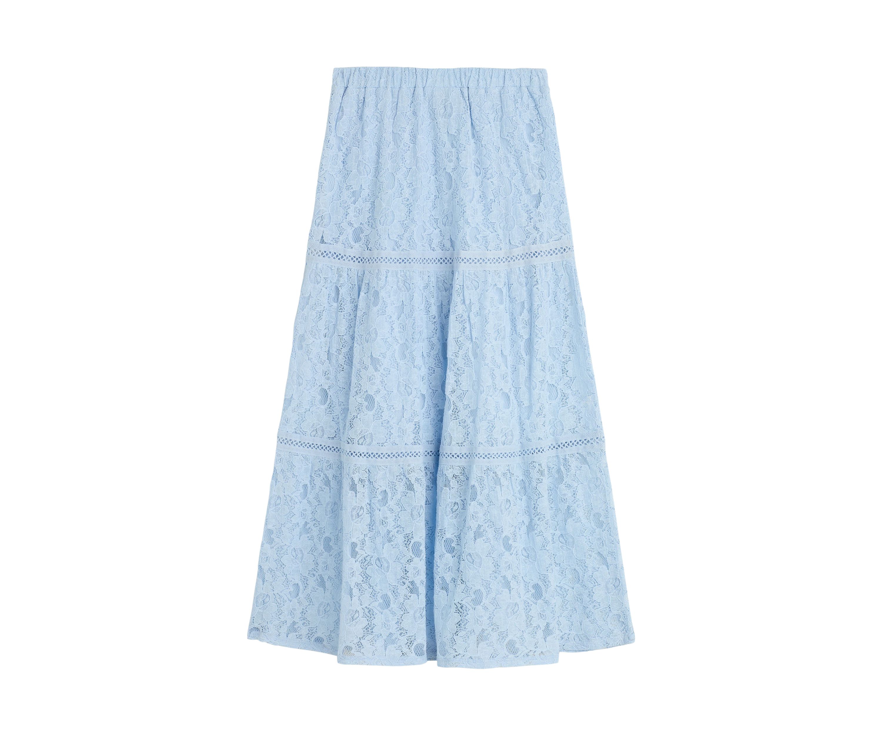 Girls 7-16 Solid Lace Maxi Skirt