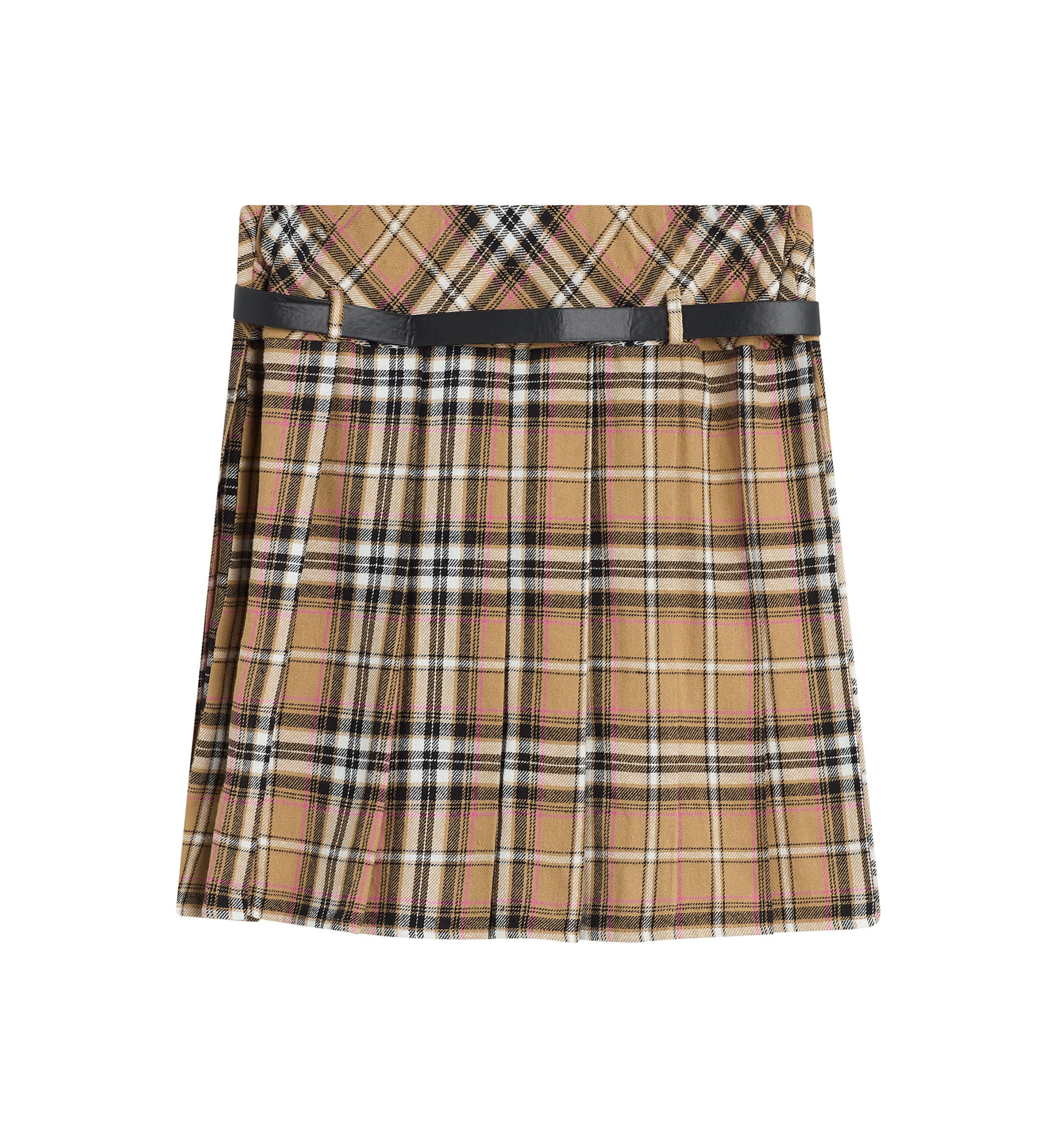 Girls 7-16 Plaid Printed Belted Skirt
